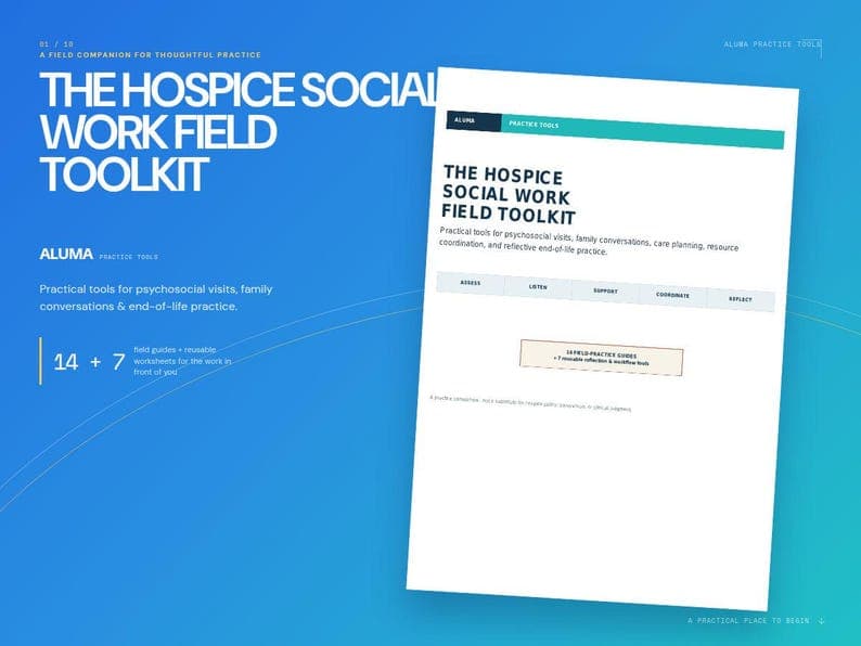 Hospice Social Work toolkit cover and product preview