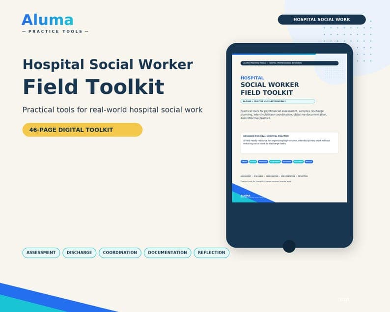 Hospital Social Work toolkit cover and product preview